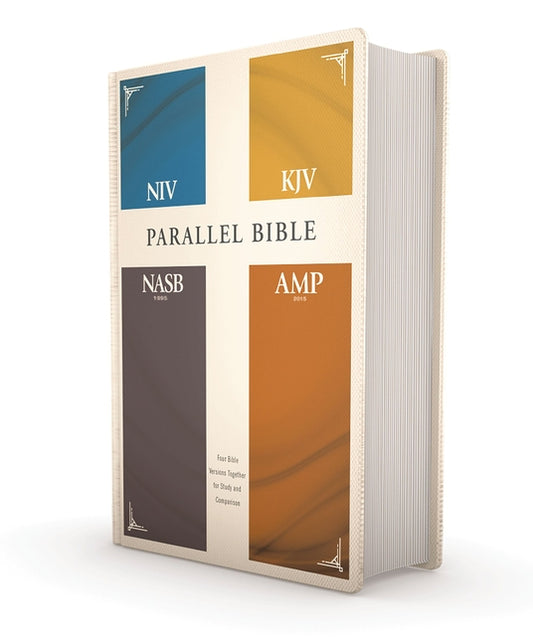 Niv, Kjv, Nasb, Amplified, Parallel Bible, Hardcover: Four Bible Versions Together for Study and Comparison - Ingram