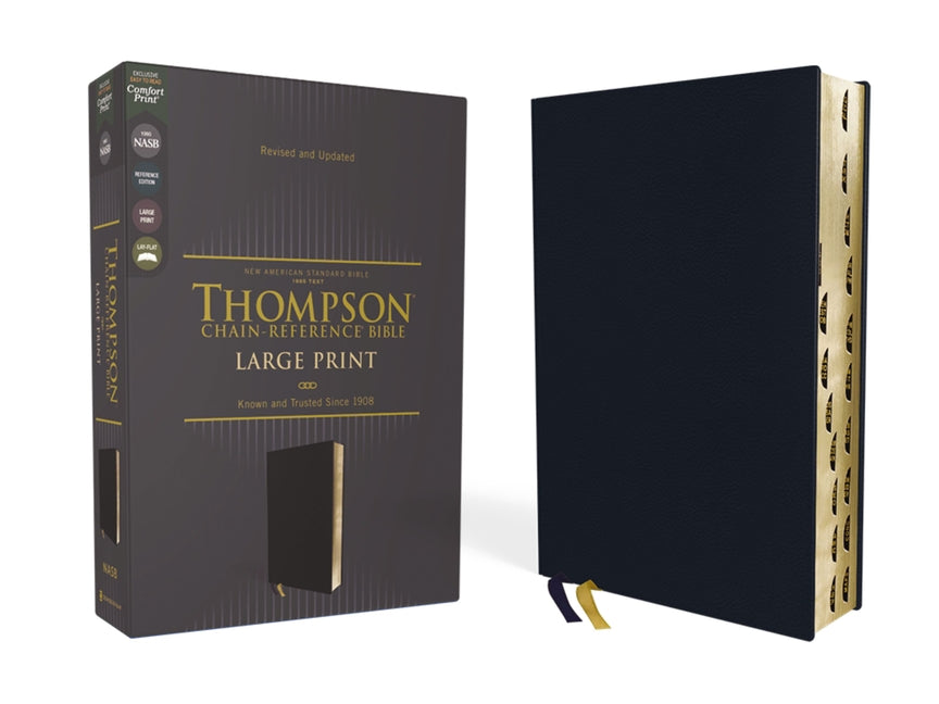 Nasb, Thompson Chain-Reference Bible, Large Print, Leathersoft, Navy, 1995 Text, Red Letter, Thumb Indexed, Comfort Print - Ingram