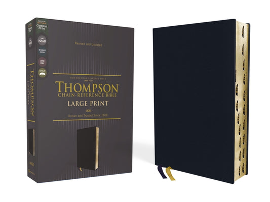 Nasb, Thompson Chain-Reference Bible, Large Print, Leathersoft, Navy, 1995 Text, Red Letter, Thumb Indexed, Comfort Print - Ingram