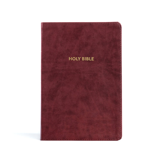 KJV Rainbow Study Bible, Burgundy Leathertouch, Indexed - Ingram