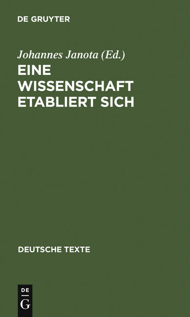 Eine Wissenschaft etabliert sich (Reprint 2010) - Ingram
