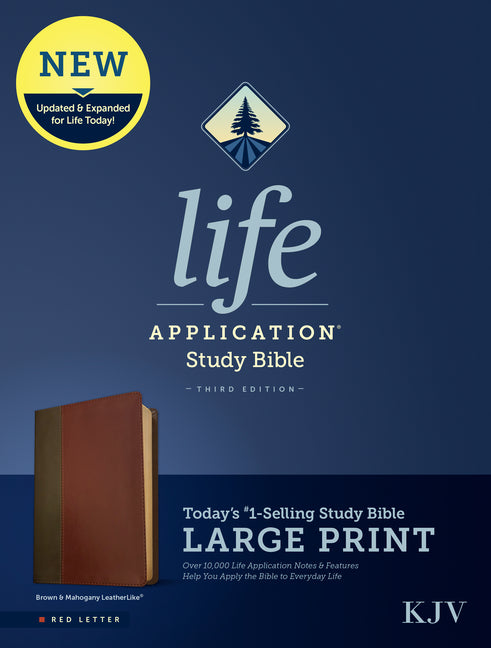 KJV Life Application Study Bible, Third Edition, Large Print (Leatherlike, Brown/Mahogany, Red Letter) - Ingram