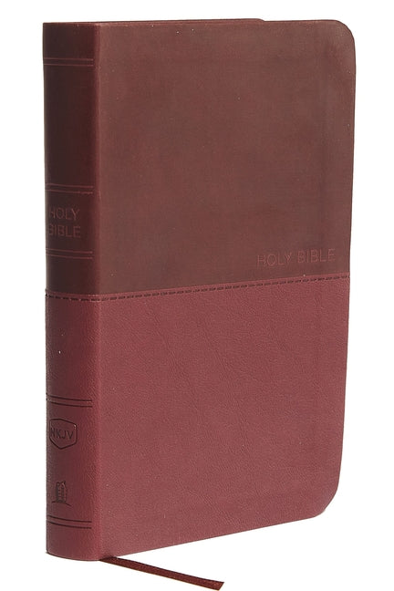 NKJV, Value Thinline Bible, Compact, Imitation Leather, Burgundy, Red Letter Edition - Ingram