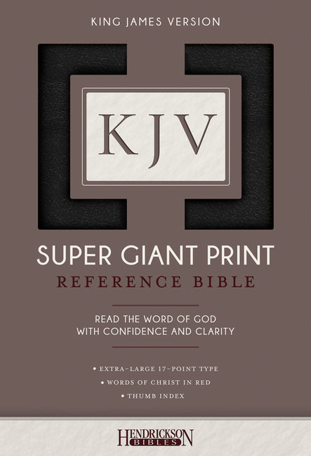 KJV Super Giant Print Bible (Imitation Leather, Black, Thumb Indexed) - Ingram