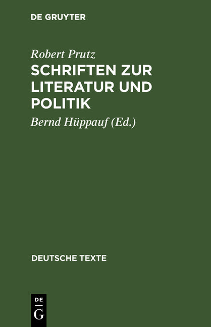 Schriften Zur Literatur Und Politik (Reprint 2017) - Ingram