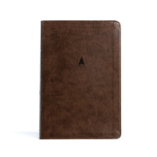 CSB Personal Size Giant Print Bible, Brown Leathertouch - Ingram