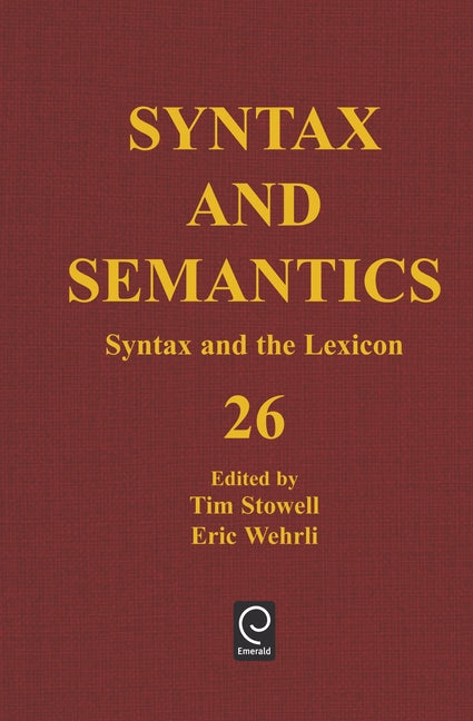 Syntax and the Lexicon - Ingram