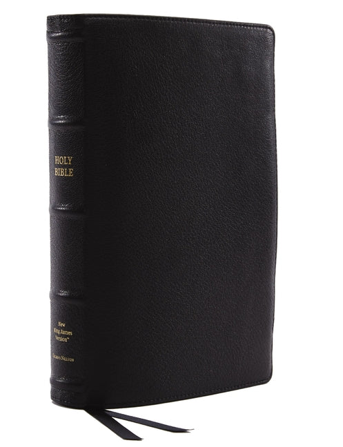 Nkjv, Reference Bible, Classic Verse-By-Verse, Center-Column, Premium Goatskin Leather, Black, Premier Collection, Red Letter Edition, Comfort Print - Ingram
