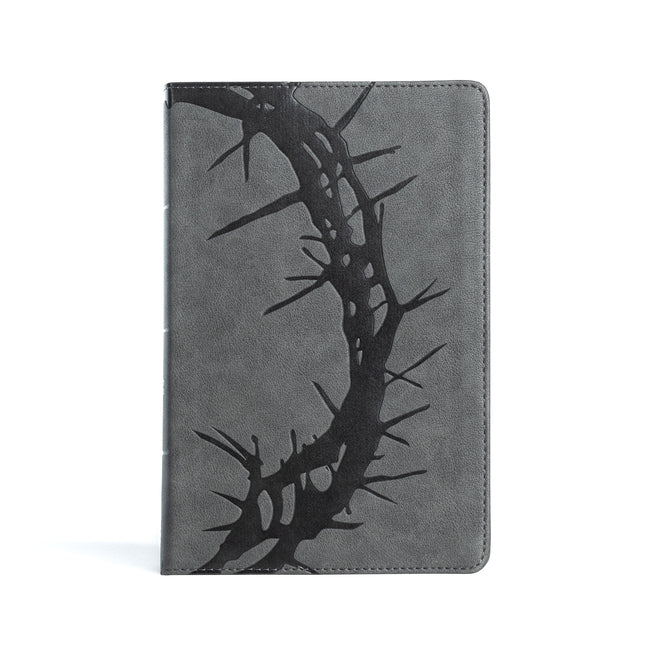 CSB Large Print Personal Size Reference Bible, Charcoal Leathertouch - Ingram