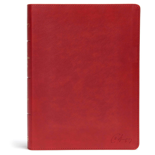 KJV Spurgeon Study Bible, Crimson Leathertouch - Ingram