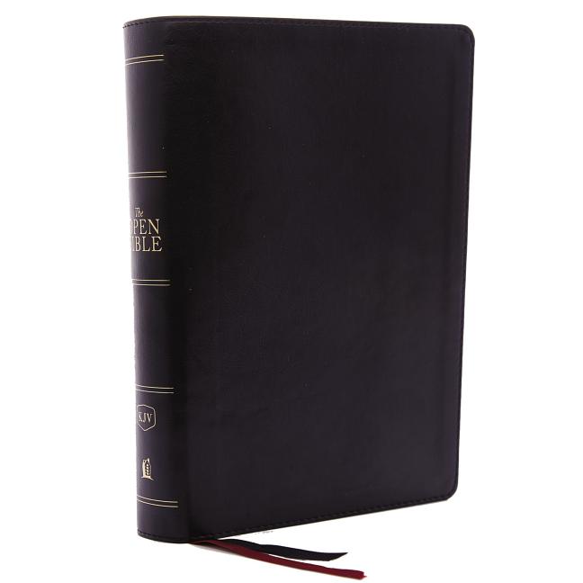 Kjv, Open Bible, Leathersoft, Black, Indexed, Red Letter Edition, Comfort Print: Complete Reference System - Ingram