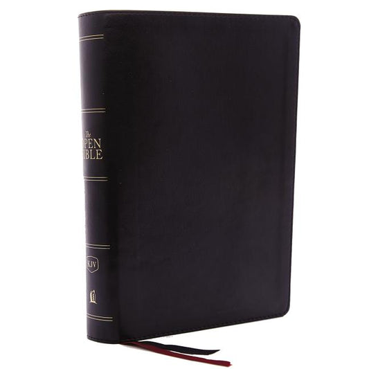 Kjv, Open Bible, Leathersoft, Black, Indexed, Red Letter Edition, Comfort Print: Complete Reference System - Ingram