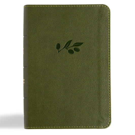 CSB Large Print Compact Reference Bible, Digital Study Edition, Olive Leathertouch (, Digital Study) - Ingram