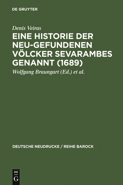 Eine Historie der Neu-gefundenen Völcker Sevarambes genannt (1689) (Reprint D. Ausg. 1689. Reprint 2010) - Ingram