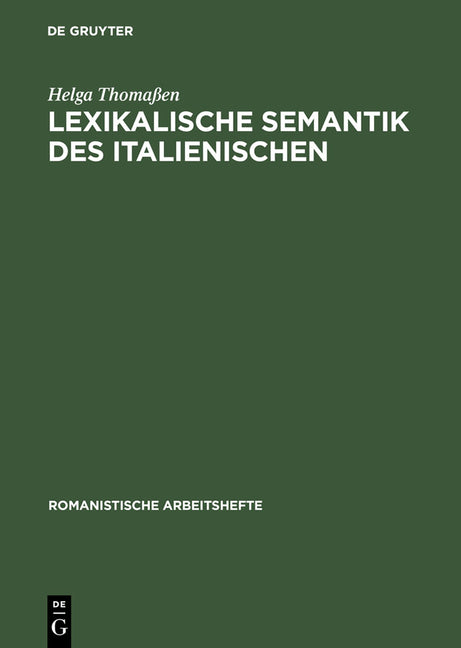 Lexikalische Semantik des Italienischen - Ingram