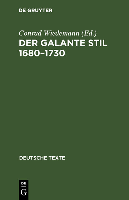 galante Stil 1680-1730 (Reprint 2017) - Ingram