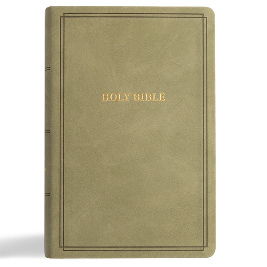 KJV Large Print Personal Size Reference Bible, Sage Suedesoft Leathertouch - Ingram