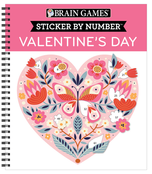 Brain Games - Sticker by Number: Valentine's Day - Ingram