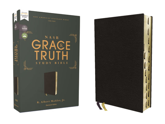 Nasb, the Grace and Truth Study Bible (Trustworthy and Practical Insights), Bonded Leather, Black, Red Letter, 1995 Text, Thumb Indexed, Comfort Print - Ingram
