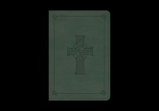 ESV Value Large Print Compact Bible (Trutone, Quiet Forest, Celtic Cross Design) - Ingram