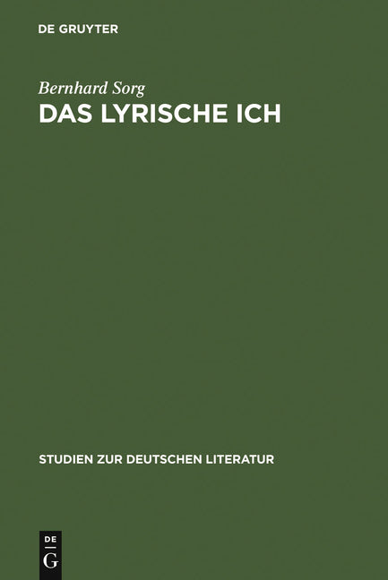 lyrische Ich (2. Unverand. Aufl. Reprint 2011) - Ingram