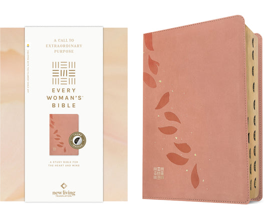 NLT Every Woman's Bible, Filament Enabled (Leatherlike, Pink Petals, Indexed, Red Letter) - Ingram