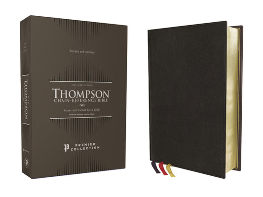 Kjv, Thompson Chain-Reference Bible, Premium Goatskin Leather, Black, Premier Collection, Art Gilded Edges, Black Letter, Comfort Print - Ingram