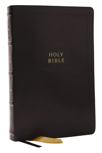 KJV Holy Bible with Apocrypha and 73,000 Center-Column Cross References, Black Leathersoft, Red Letter, Comfort Print (Thumb Indexed): King James Vers - Ingram