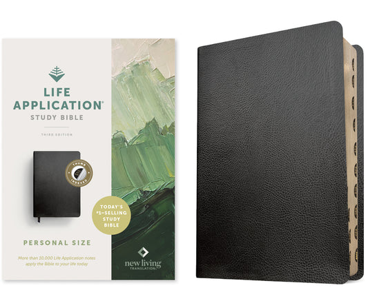 NLT Life Application Study Bible, Third Edition, Personal Size (Bonded Leather, Black, Indexed, Red Letter) - Ingram
