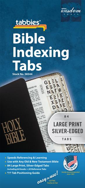 Bible Tab-Protestant-Gp-S: Large Print Silver-Edged Bible Tabs - Ingram