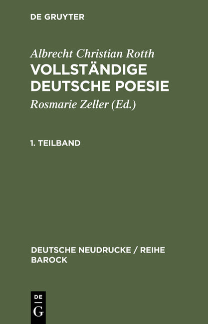 Vollständige Deutsche Poesie: 1688 (Reprint 2015) - Ingram