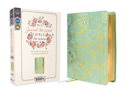 Niv, Journal the Word Bible for Women (Perfect for Note-Taking), Leathersoft, Teal, Red Letter, Comfort Print: 500+ Prompts to Encourage Journaling an - Ingram