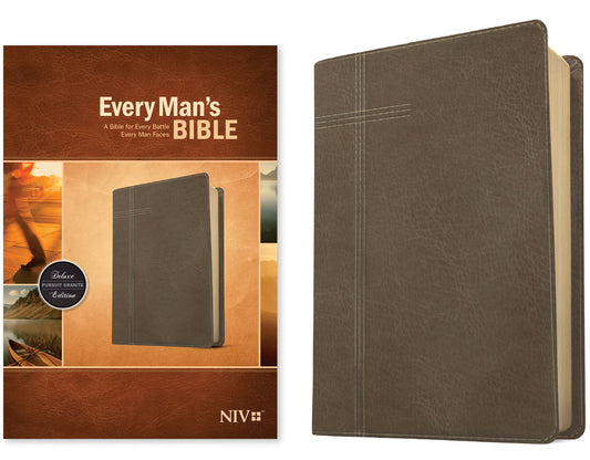 Every Man's Bible NIV (Leatherlike, Pursuit Granite) - Ingram
