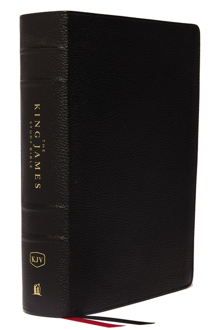 King James Study Bible, Genuine Leather, Black, Indexed, Full-Color Edition - Ingram