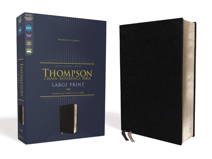 Niv, Thompson Chain-Reference Bible, Large Print, Bonded Leather, Black, Red Letter, Comfort Print - Ingram