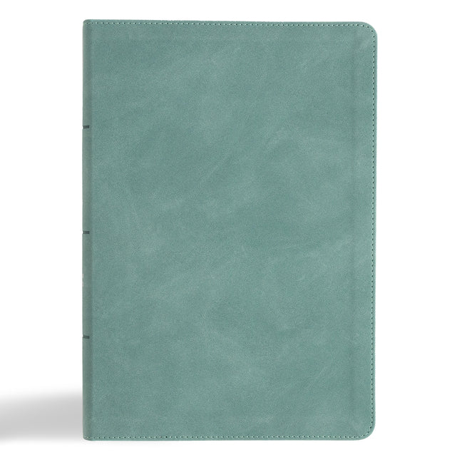 CSB Giant Print Single-Column Bible, Earthen Teal Suedesoft Leathertouch - Ingram