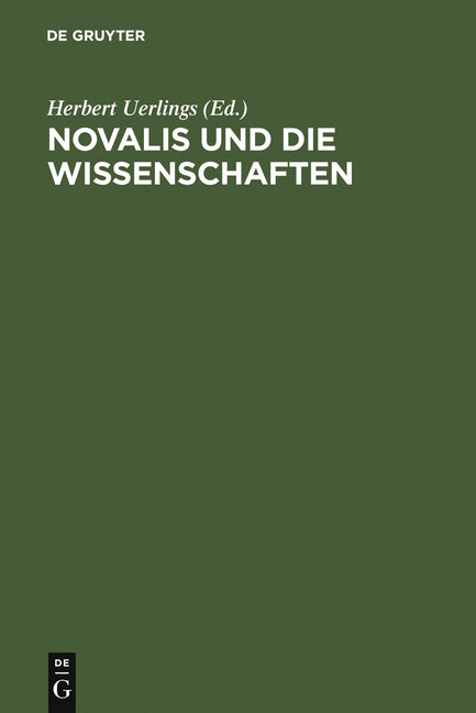 Novalis und die Wissenschaften (Reprint 2010) - Ingram