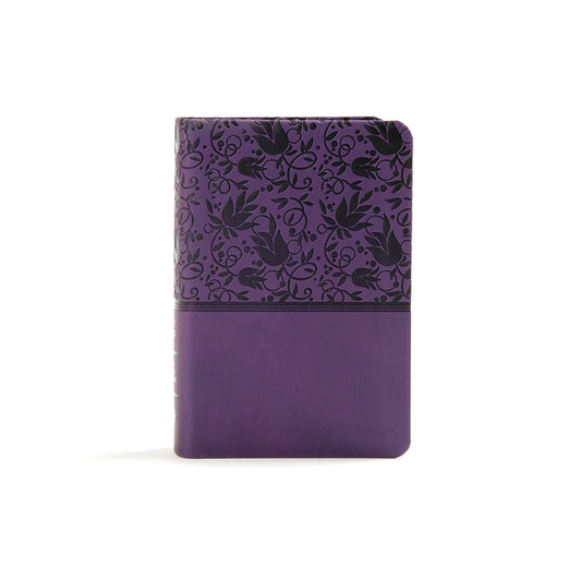 KJV Large Print Compact Reference Bible, Purple Leathertouch - Ingram