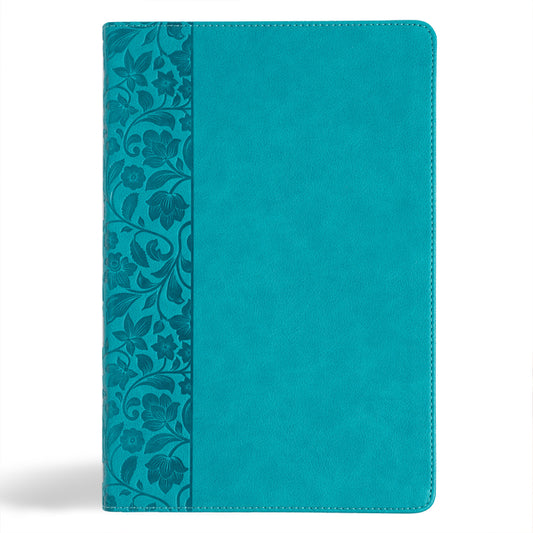 KJV Giant Print Reference Bible, Teal Leathertouch - Ingram