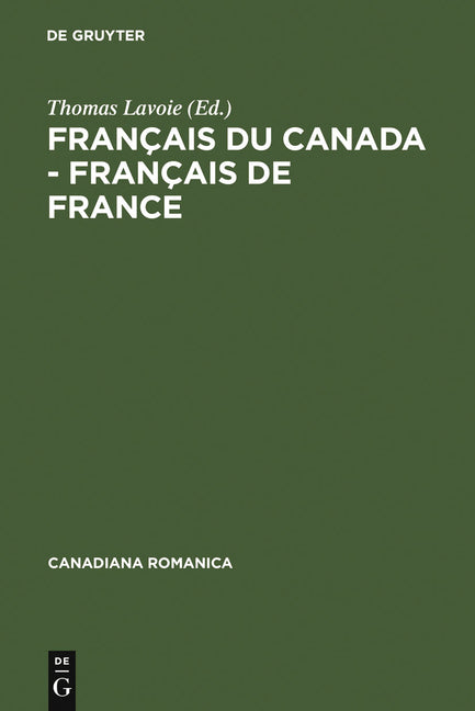 Français du Canada - Français de France (Reprint 2010) - Ingram