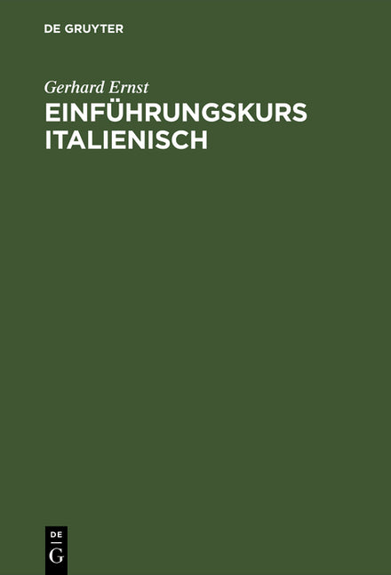 Einführungskurs Italienisch (11. Uberarb. Auflage. Reprint 2018) - Ingram
