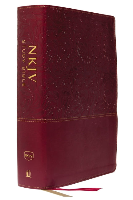 NKJV Study Bible, Imitation Leather, Red, Full-Color, Red Letter Edition, Comfort Print: The Complete Resource for Studying God's Word - Ingram