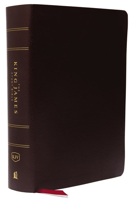 King James Study Bible, Bonded Leather, Burgundy, Indexed, Full-Color Edition - Ingram