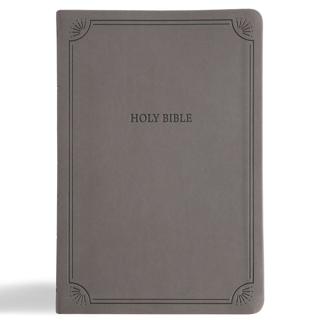 NASB Large Print Thinline Bible, Value Edition, Charcoal Leathertouch - Ingram