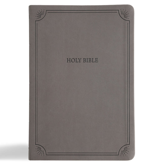 NASB Large Print Thinline Bible, Value Edition, Charcoal Leathertouch - Ingram