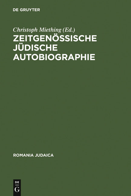 Zeitgenössische Jüdische Autobiographie (Reprint 2011) - Ingram