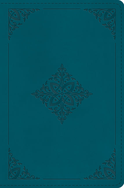 ESV Compact Bible (Trutone, Deep Teal, Fleur-De-Lis Design) - Ingram