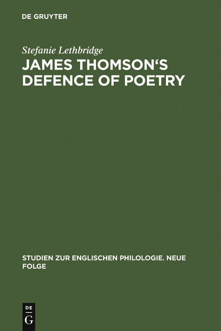 James Thomson's Defence of Poetry: Intertextual Allusion in »The Seasons« (Reprint 2011) - Ingram