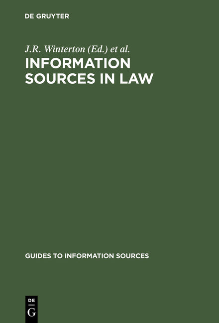 Information Sources in Law (Reprint 2012) - Ingram