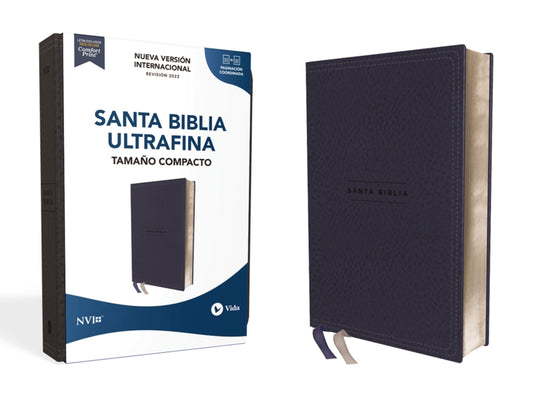 Nvi, Santa Biblia, Revisión 2022, Ultrafina, Tamaño Compacto, Leathersoft, Azul Marino, Palabras de Jesús En Rojo, Comfort Print - Ingram